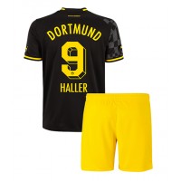 Borussia Dortmund Sebastien Haller #9 Udebanesæt Børn 2022-23 Kortærmet (+ Korte bukser)
